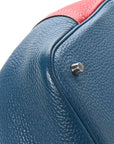 Taurillon Clemence Picotin Lock 22 MM Rouge Casaque Bleu Thalassa