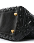 Crinkled Patent Cannage Large Lady D1OR Black