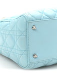 Lambskin Cannage Medium Lady D1OR Light Blue