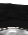 Nappa Calfskin Quilted Touch B Puffy Clutch Black