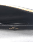 Grain De Poudre Matelasse Chevron Monogram Envelope Chain Wallet Black