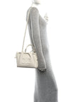 Calfskin Cuir Small Triomphe Cabas Drawstring White