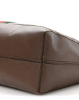 GG Supreme Monogram Web Ophidia Tote Brown
