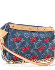 LV X TM Monogram Denim Cerises Pochette Accessories Blue