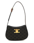 Triomphe Canvas Calfskin Medium Tilly Triomphe Shoulder Bag Tan