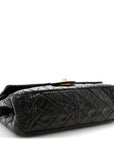 Aged Calfskin Quilted 2.55 Reissue 227 Flap Black