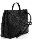 Nappa Intrecciato Medium Andiamo Shoulder Bag Black