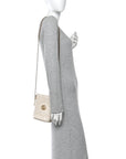 Calfskin Matelasse Mini GG Marmont 2.0 Bucket Bag White