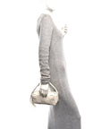 Lambskin Maxi Intrecciato Small Brick Cassette Bag White