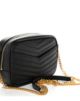 Grain De Poudre Matelasse Monogram Mini Lou Camera Bag Black