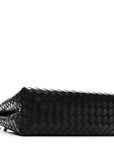 Nappa Intrecciato Medium Andiamo Shoulder Bag Black