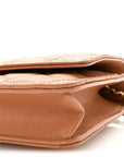 Caviar Quilted CC Turnlock Wallet On Chain WOC Brown