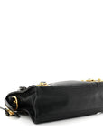 Chevre Gold Metallic Edge Hardware Mini City Black