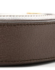 GG Supreme Monogram Web Mini Ophidia Round Shoulder Bag Brown