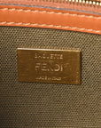 Canvas Vitello King FF Embroidered Baguette Amazzonia Cuoio