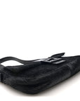 Calf Hair Baguette Black