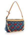 LV X TM Monogram Denim Cerises Pochette Accessories Blue