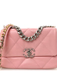 Lambskin Quilted Medium CHNL 19 Flap Pink