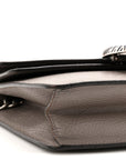 Dollar Calfskin Enamel Small Dionysus Shoulder Bag Dusty Grey Electric Blue