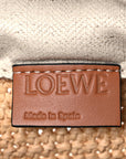 Calfskin Raffia Anagram Paulas Ibiza Pochette Bag Natural Tan