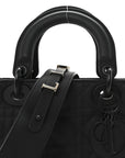 Ultra Matte Calfskin Cannage Small My ABCD1OR Lady D1OR Black