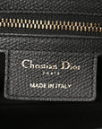 Grained Calfskin Saddle Bag Black