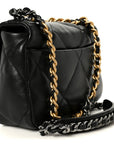 Lambskin Quilted Medium CHNL 19 Flap Black