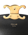 Patent Calfskin Triomphe Mini Besace Clea Black