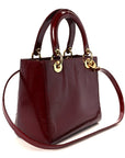 Patent D1ORissimo Medium Lady D1OR Burgundy Red