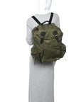 Nylon Large Rucksack Backpack Canvas Green