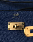 Epsom Kelly Wallet To Go Bleu Saphir