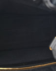 Canvas Studded Small Logo Tote Bag Black