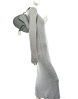 Grained Calfskin Saddle Bag Grey Stone