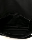Grained Lambskin Monogram Large Niki Chain Satchel Black