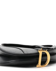 Grained Calfskin Saddle Bag Black