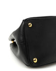 Saffiano Lux Medium Galleria Double Zip Tote Black