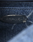 Denim CC Quilted Mini Square Flap Blue