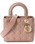 Lambskin Cannage Small My ABC D1OR Lady D1OR Blush