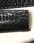 Dollar Calfskin Enamel Small Dionysus Shoulder Bag Black Electric Blue