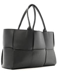 Grained Calfskin Maxi Intrecciato Arco Black