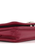 Lambskin Quilted Boy Wallet On Chain WOC Dark Fuchsia
