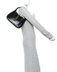 Boarded Dyana Lux Calfskin Small Jackie 1961 Hobo Black