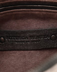 Metallic Nappa Intrecciato Nodini Crossbody Messenger Dark Grey
