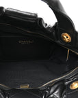 Lambskin Quilted Bow Bag Black