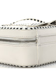 Caviar Quilted Striped Medium CC Filigree Vanity Case White Black