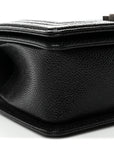 Caviar Quilted Small Boy Flap Black