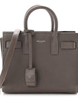 Grained Calfskin Baby Sac De Jour Fog