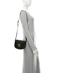 Shiny Calfskin Besace Clea Triomphe Black