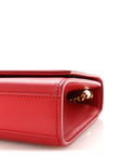 Smooth Calfskin Medium Classic Monogram Kate Tassel Satchel Lipstick Red