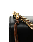 GG Supreme Monogram Calfskin Small Padlock Shoulder Bag Beige Black Cuir